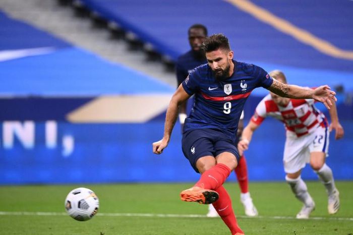 Olivier Giroud scored the last of his 40 France goals in September's win over Croatia