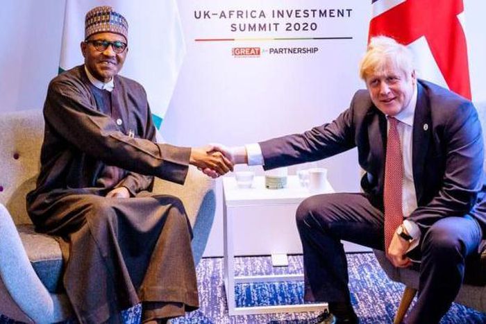 President Muhammadu Buhari and UK PM Boris Johnson (PM News)
