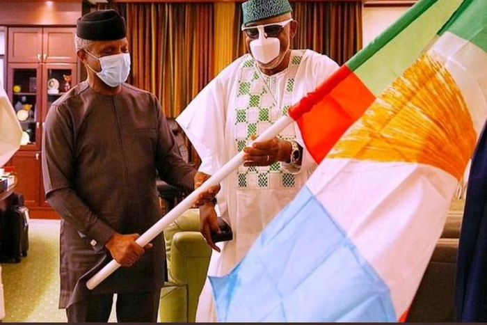 Vice President, Prof. Yemi Osinbajo and Governor Rotimi Akeredolu of Ondo State.