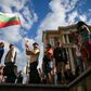Thousands of Bulgarians gathered for a sixth consecutive evening to chant "Resign!" outside the government headquarters in Sofia