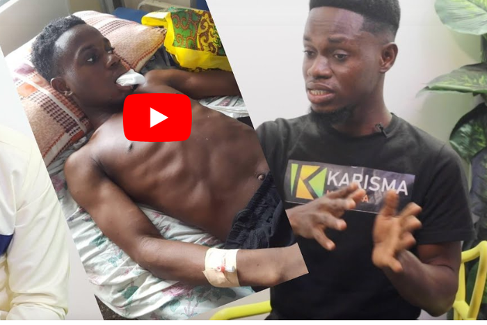 Vlogger loses 8 of his teeth after jumping from the Dzorwulu Overhead (video)