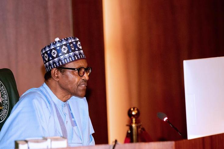 President Muhammadu Buhari. [Twitter/@BashirAhmaad]