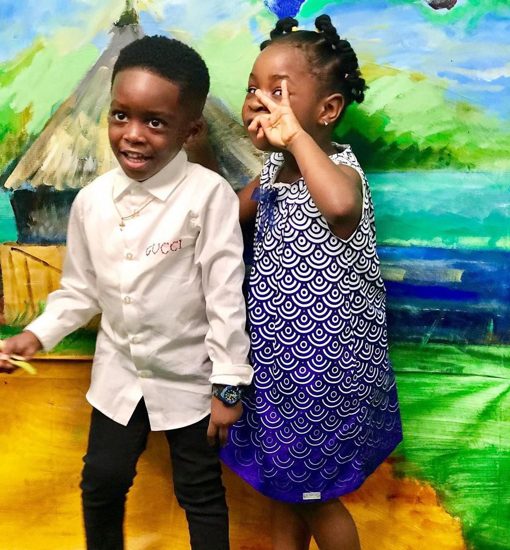 Imade was born on May 14, 2015, while Jamil was born on July 22, 2015. [Instagram/RealImadeAdeleke]