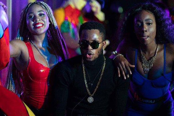 Housemates Erica and BrightO at their Saturday night party [ Africa Magic]