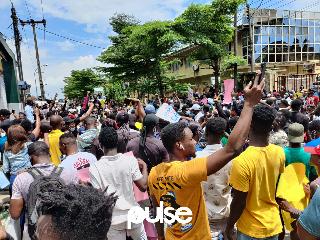 #EndSARS protesters in Lagos