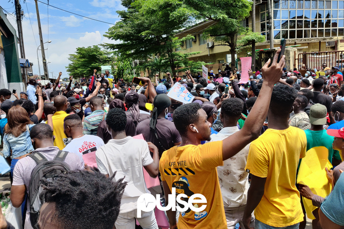 #EndSARS protesters in Lagos
