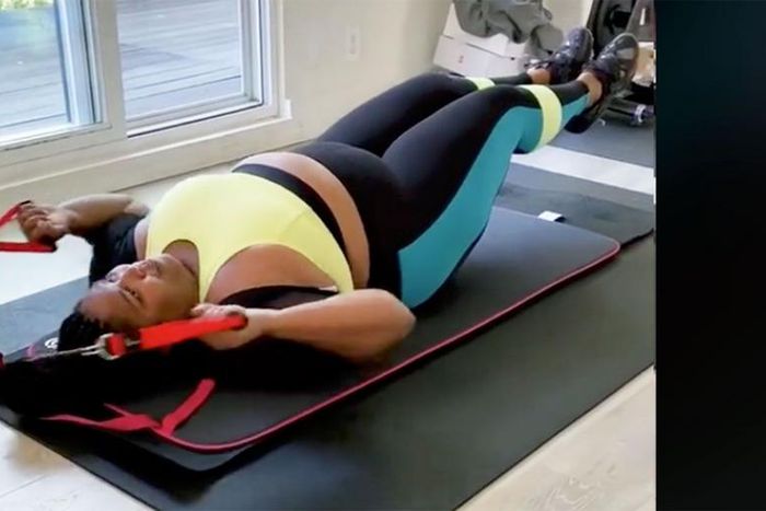 Lizzo Rocks At-Home Workout