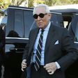 Roger Stone, a former adviser to US President Donald Trump, is seen arriving in November 2019 for his trial in Washington on charges of lying to Congress and witness tampering