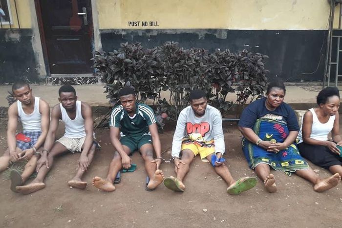 The suspects paraded by the police [NPF]