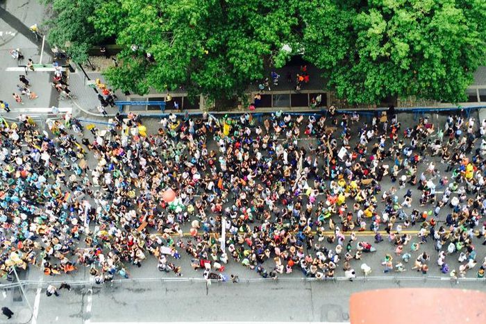 The Risk of Getting COVID-19 at a Protest