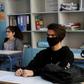 Some students in Athens wore masks in class. Greece reopened high schools for final-year pupils, with a reduced number of students per classroom