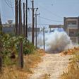 A landmine is exploded during Turkish demining operations in the Salah al-Din area, south of the Libyan capital Tripoli