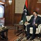 The head of Libya's UN-recognised Government of National Accord Fayez al-Sarraj (R) holds talks in Tripoli with Turkish Foreign Minister Mevlut Cavusoglu whose country backs the GNA in its fight against eastern-based Libya strongman Khalifa Haftar