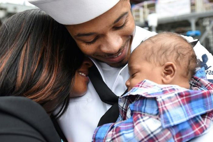 Don't squeeze too tight Daddy!