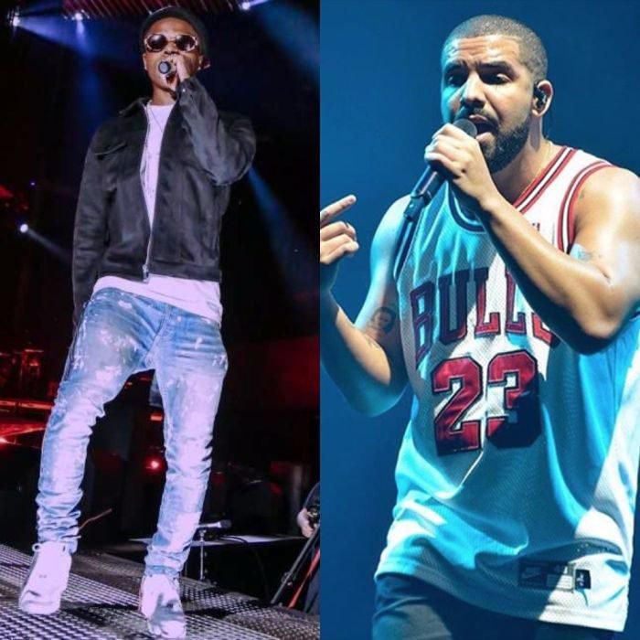 Wizkid and Drake perform at the O2 Arena in London. (Naijaloaded)