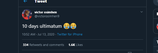 Victor Osimhen (Twitter/Victor Ossimhen)