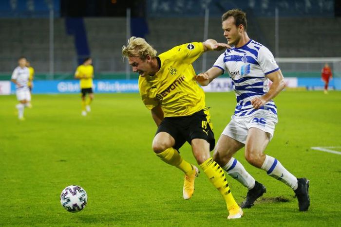 Borussia Dortmund's Julian Brandt came off the bench in Germany's September 6 1-1 draw at Switzerland