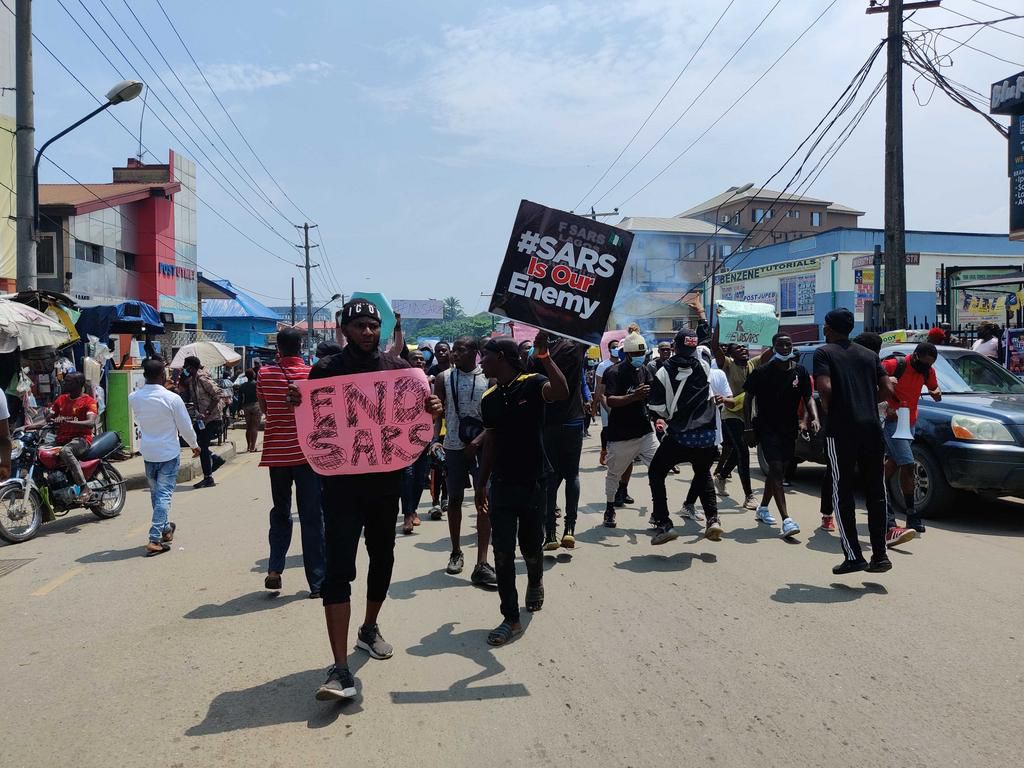 #EndSARS protesters have held major demonstrations nationwide and in some cities across the world since last week [Pulse]