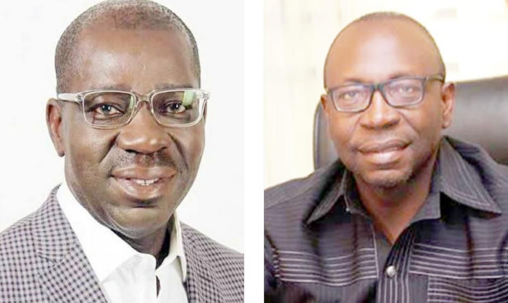 Godwin Obaseki (left) and Osagie Ize-Iyamu (right) [Daily Trust]