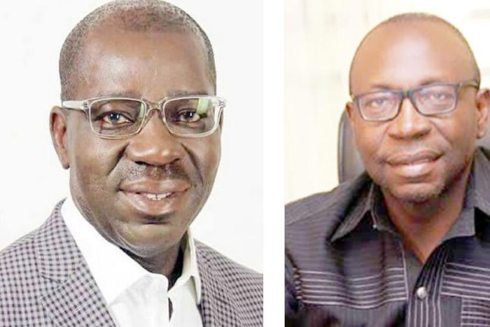 Godwin Obaseki (left) and Osagie Ize-Iyamu (right) [Daily Trust]