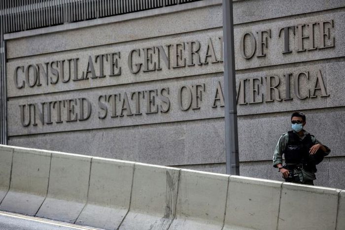 A staff member of the US Consulate General in Hong Kong was attacked by a man outside his workplace