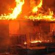 Fire razes shops at plank section of boundary market, Ajegunle. (Guardian)