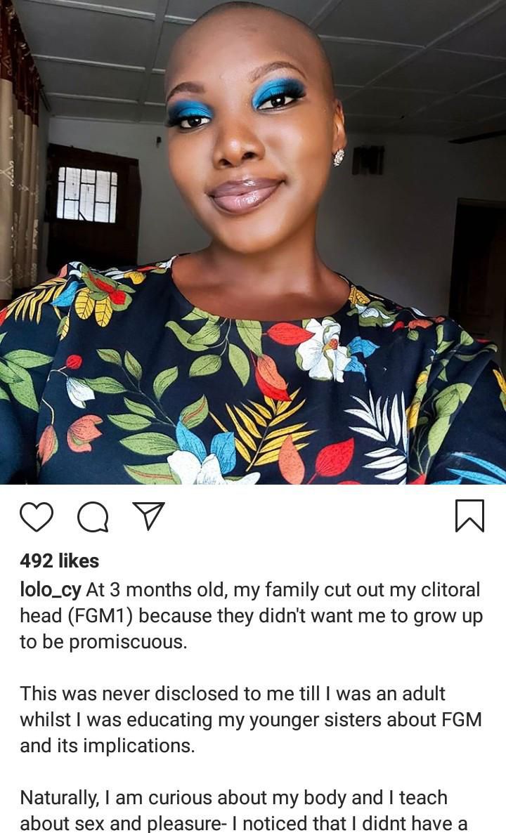 "I feel violated and incredibly hurt” – Activist discovers she was circumcised while 3 months old