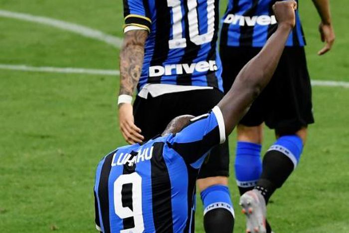 Lukaku took a knee after scoring on Sunday