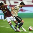 Aston Villa's Ezri Konsa conceded a penalty for his challenge on Manchester United's Bruno Fernandes