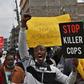 Protest: Residents of Mathare demonstrate against police violence