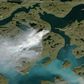 The risk of wildfires increases with warm, dry conditions(NOAA satellite photo showing cloud of smoke from wildfire in western Greenland)