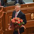 Newly elected President of Kosovo Hashim Thaci holds flowers during an extraordinary session in Pristina on February 26, 2016 Kosovo MPs elected foreign minister and former premier Hashim Thaci as president on February 26 after a tense day of voting ma...