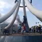 Protesting youths in Anambra burnt statue of the late Dr Nnamdi Azikiwe in Onitsha (Opea)