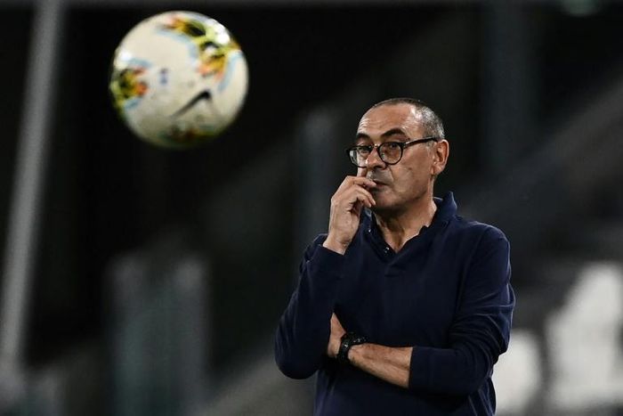 Juventus coach Maurizio Sarri won his first league title.