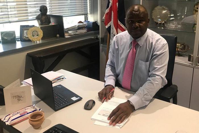 Nigerian-born scientist, Ernest Ezeajughi was re-elected as UK Mayor. [Twitter/Cllr Ernest]