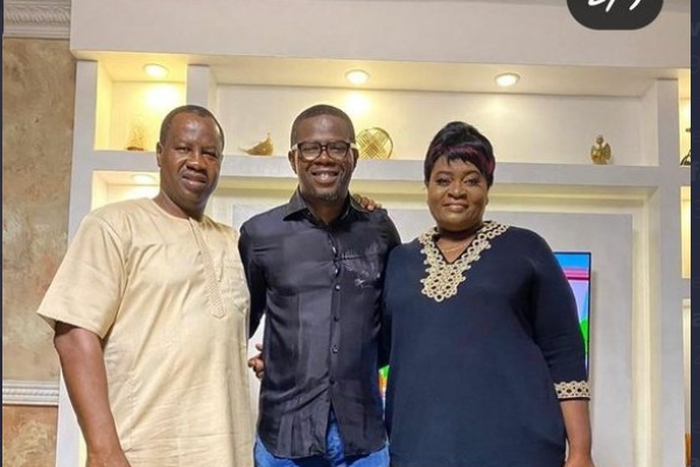 Former Lagos governorship candidate Babatunde Gbadamosi (Left) was at JJC Skillz's (Center) birthday bash (Instagram: JJC Sillz)