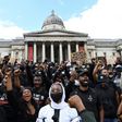 A march by several hundred Black Lives Matter activists through the British capital went ahead at lunchtime Saturday, ending in Trafalgar Square near where counter protesters had gathered and amid a heavy police presence