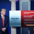 US President Donald Trump and government coordinator Dr Deborah Birx lay out the plan for reopening the economy
