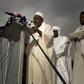 Imam Mahmoud Dicko addresses the crowd in Bamako's Independence Square on June 5, the date when the protest movement began