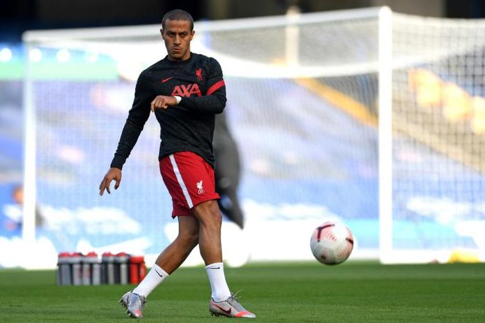 Thiago Alcantara started on the bench at Stamford Bridge after signing for Liverpool