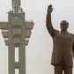 The imposing statue of first prime minister after independence Patrice Lumumba dominates the traffic in Kinshasa