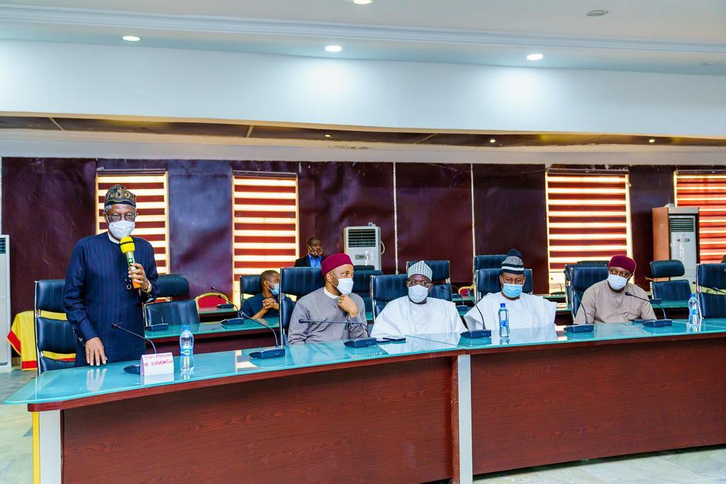 Minister of Information and Culture, Alhaji Lai Mohammed and Governor Hope Uzodinma. [Twitter/@Hope_Uzodimma1]