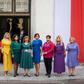 Leftist MPs outside Polish parliament. Duda campaigned against what he called "LGBT ideology"