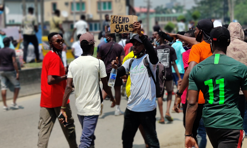 #EndSARS protesters in Lagos