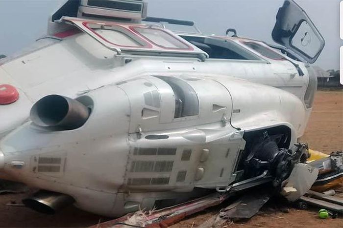 Crashed Caverton helicopter [Punch]