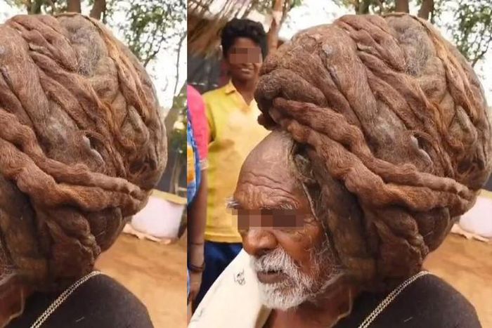 95-year-old Indian man has allegedly never cut his hair (video)