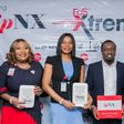 From L-R, Mr. Najite Ikutegbe The Head, Product Management , Christiana Okenla, Head, Customer Experience & Advocacy, Kene Eneh, Divisional CEO, ipNX Retail, Gbenga Olaniyan, Head, Retail Sales, Chris Oputteh, Head Engineering, all of IPNX NIGERIA LIMI...