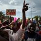 Supporters of the military junta, which calls itself the National Committee for the Salvation of the People, or CNSP, take part in a rally in Bamako this week