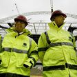 Jack Charlton (right) with his brother Bobby inspecting the new Wembley in 2006