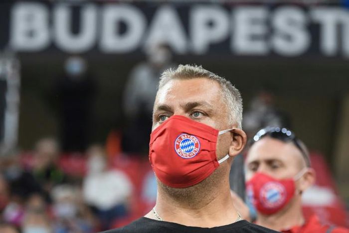 Bayern Munich fans at the Super Cup between their team and Sevilla in Budapest recently